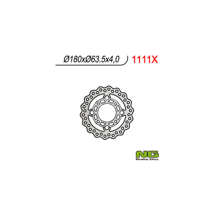 NG brake disc front KTM QUAD 450 / 505 / 525 (180X63,5X4) WAVE