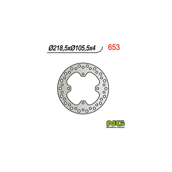NG brake disc rear POLARIS 500 / 600 / 700 / 800 SPORTSMAN (219x105x4) (4x9.5mm)