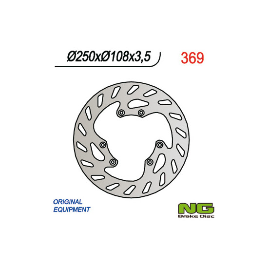 NG brake disc front HM 50 CRE BAJA / SIX '01-'06 (diameter 250mm) (250x108x3.5)