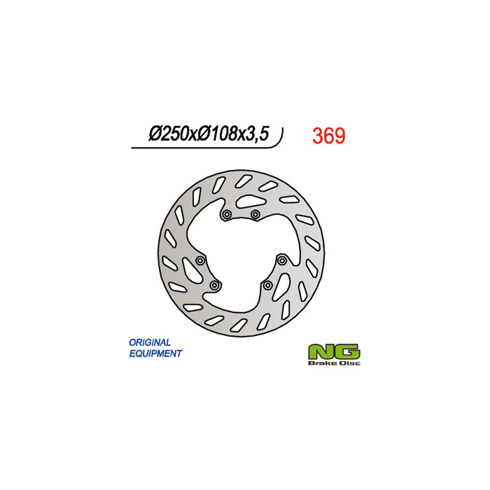 NG brake disc front HM 50 CRE BAJA / SIX '01-'06 (diameter 250mm) (250x108x3.5)
