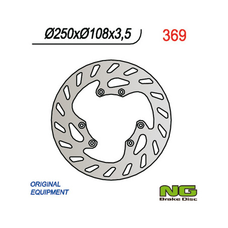 NG brake disc front HM 50 CRE BAJA / SIX '01-'06 (diameter 250mm) (250x108x3.5)