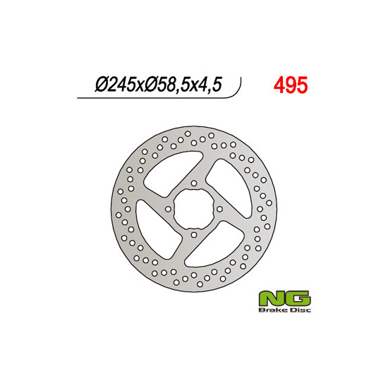 NG brake disc rear YAMAHA YFM 350 WARRIOR '00-'03 (245x58.5x4.5)