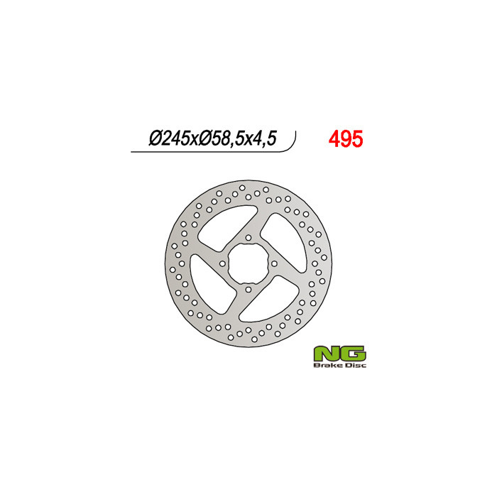 NG brake disc rear YAMAHA YFM 350 WARRIOR '00-'03 (245x58.5x4.5)