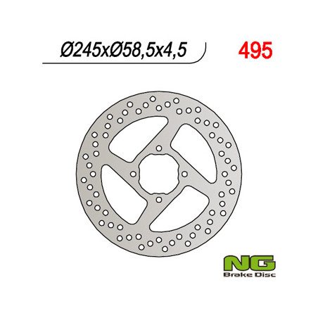 NG brake disc rear YAMAHA YFM 350 WARRIOR '00-'03 (245x58.5x4.5)