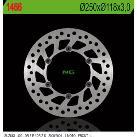 NG brake disc front SUZUKI DRZ 400 E / S '00-'09 (250X118X3) (6X6,5mm)