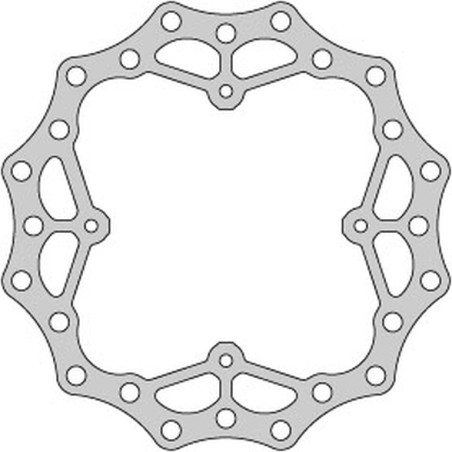DELTA BRAKING stabdžių diskas galas HONDA CR 125 '02-07, CRF 250 '04-'21, CRF 250 X '04-17, CRF 450 '02-21, WAVE ULTRA LIGHT (24