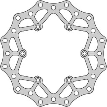 DELTA BRAKING stabdžių diskas galas KTM 2T / 4T '91-21, HUSABERG, HUSQVARNA, GAS-GAS '21, WAVE ULTRA LIGHT (220X110X4mm) (6X6,5m
