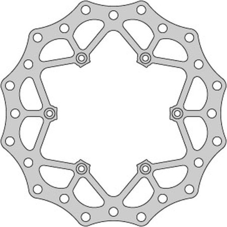 DELTA BRAKING stabdžių diskas priekis KTM 2T / 4T '91-21, HUSABERG, HUSQVARNA, GAS-GAS '21, WAVE ULTRA LIGHT (260X126,5X3mm) (6X