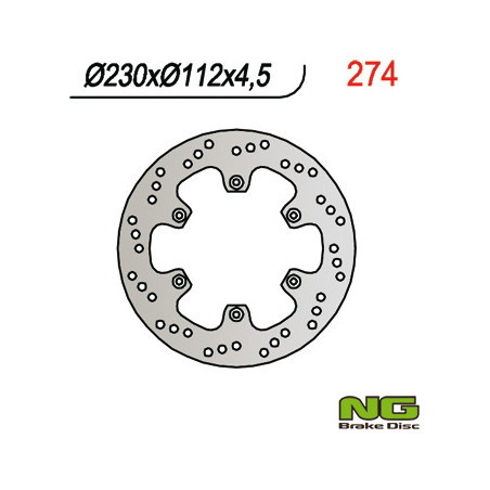 NG brake disc front APRILIA RX 50, YAMAHA DT 50R 97- (230x112x4.5)