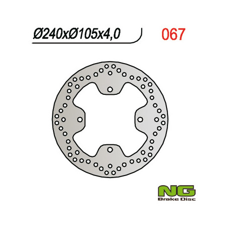 NG brake disc rear HONDA XRV 650 AFRICA TWIN (240X105X4) - replaced by NG364