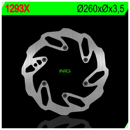 NG stabdžių diskas priekis BETA RR ENDURO 250 / 300 '12-'19, 4T 390 / 400 / 430 / 450 / 480 / 498 (260X-X3,5) WAVE 6 skylių