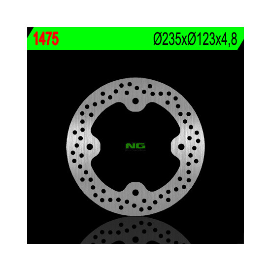 NG brake disc front POLARIS RANGER RZR 570 '12-'13, RZR 800 '08-'14 (235X123X4,8) (4X11,5mm)