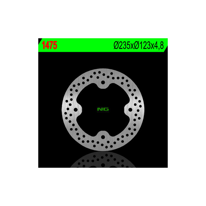 NG brake disc front POLARIS RANGER RZR 570 '12-'13, RZR 800 '08-'14 (235X123X4,8) (4X11,5mm)