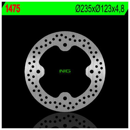 NG stabdžių diskas priekis POLARIS RANGER RZR 570 '12-'13, RZR 800 '08-'14 (235X123X4,8) (4X11,5mm)