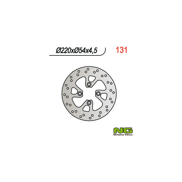 NG brake disc front YAMAHA YP 125 MAJESTY '96-'98 (220X54X4,5)