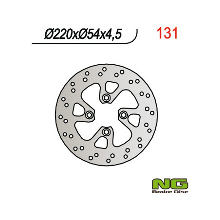NG stabdžių diskas priekis YAMAHA YP 125 MAJESTY '96-'98 (220X54X4,5)