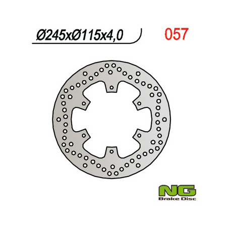 NG brake disc front / rear YAMAHA XTZ 750 SUPER TENERE '89-'91, front XTZ 750 SUPER TENERE '92-'97 (245X115X4)(6X6,5mm)