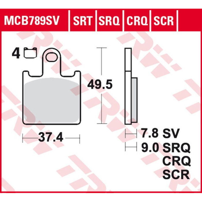 TRW LUCAS ZF brake pads KH417 CARBON RACING KAWASAKI ZX-6R 600 NINJA '07-'16 front