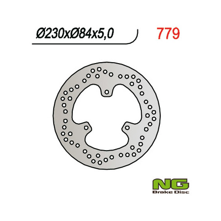 NG brake disc rear YAMAHA MAJESTY 250 ABS / DX 98-99 (230x84x5)