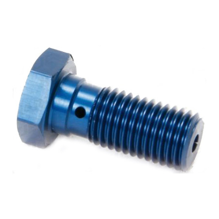 TRW LUCAS brake hose bolt M10X1.25 (double) NIEBIESKA