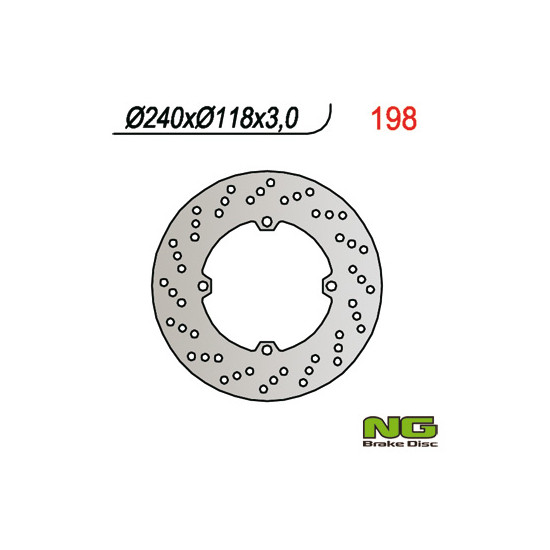 NG brake disc front HONDA CR 125 / 250 (89) (240x118x3)