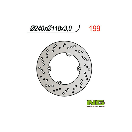 NG brake disc front HONDA CR 125 / 250 (90) (240x118x3)