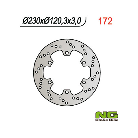 NG brake disc front KAWASAKI KMX 125 (86-03) (230X120X4) 6 holes diameter 10.5