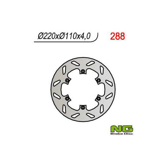 NG brake disc rear APRILIA RS 125`92-96, RX 125`89-00, PEGASO 125`89-99, VOR 400-530`98-02 (220X110X4)