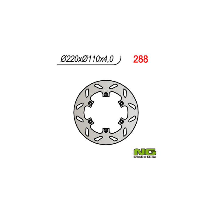 NG brake disc rear APRILIA RS 125`92-96, RX 125`89-00, PEGASO 125`89-99, VOR 400-530`98-02 (220X110X4)