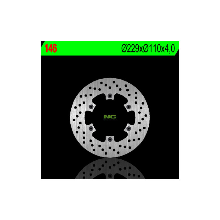 NG brake disc rear CAGIVA MITO 125 '90-'10, RAPTOR PLANET, SUPERCITY 125 (229X110X4) (6X6,5mm)