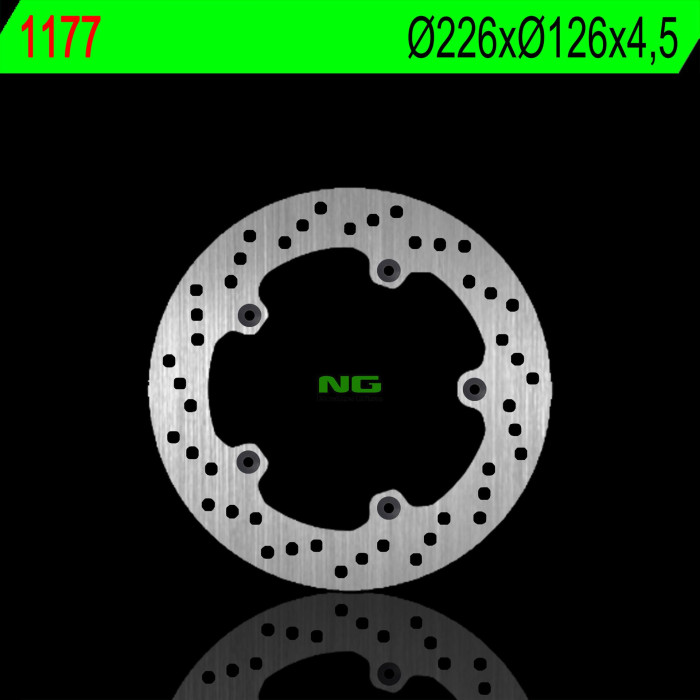 NG brake disc rear PEUGEOT GEOPOLIS 125 06-07, SATELIS 250 06-13 (226X126X4,5mm) (5X6,5mm)