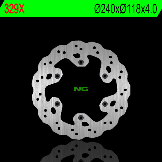 NG brake disc rear SUZUKI RM 125 '99-'08, RM 250 '99-'08, DRZ400SM '04-'10 (240X118X4,0mm) (6X6,5mm) WAVE