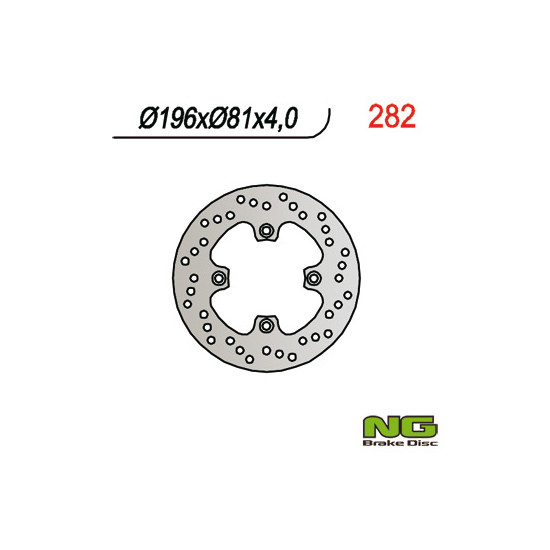 NG brake disc rear CAN-AM (BOMBARDIER) 650 (196X81X4)
