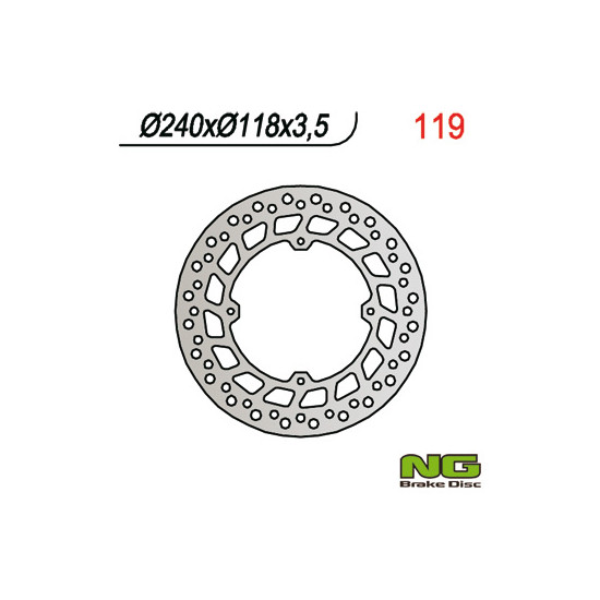 NG brake disc front HONDA CRM 125, XLR 125, XR 250 / 600 (240x118x3.5)