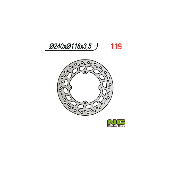 NG brake disc front HONDA CRM 125, XLR 125, XR 250 / 600 (240x118x3.5)
