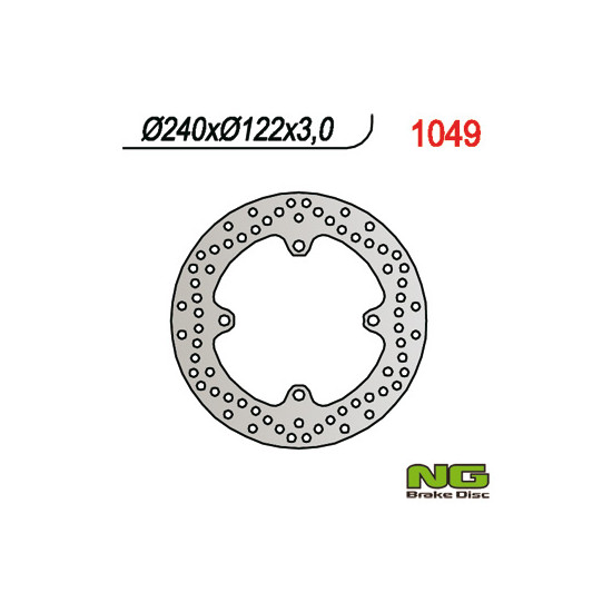 NG staff disks galas SUZUKI RMZ 450 '05-'20, HONDA CR 125 '98-'99, CR 250 '97-'01, RMZ 250 '07-'20 (240X122X4)(4X10.5mm)