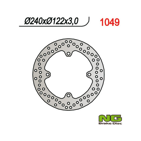 NG staff disks galas SUZUKI RMZ 450 '05-'20, HONDA CR 125 '98-'99, CR 250 '97-'01, RMZ 250 '07-'20 (240X122X4)(4X10.5mm)