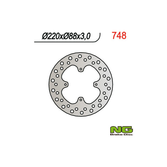 NG brake disc front HONDA CR 80 86-95 (220x88x3)