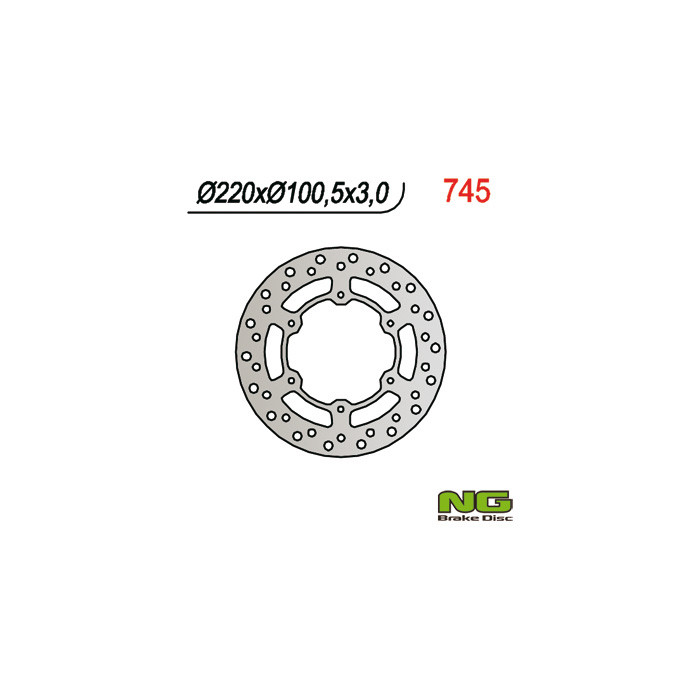 NG brake disc front YAMAHA YZ 80 / 85 '93-'16 SUZUKI RM 85 '05-'16 (220X100X3)