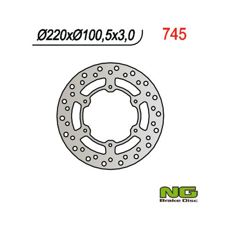 NG brake disc front YAMAHA YZ 80 / 85 '93-'16 SUZUKI RM 85 '05-'16 (220X100X3)