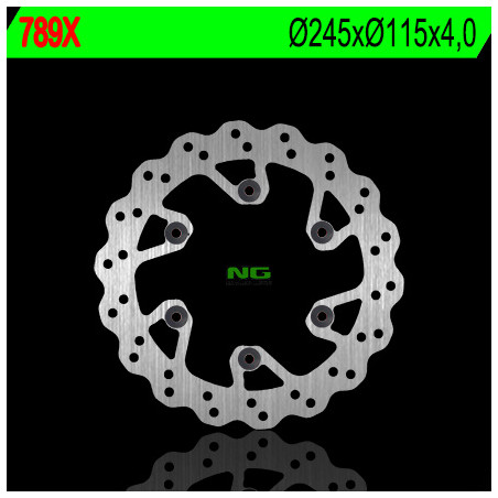 NG stabdžių diskas galas YAMAHA YZ 125 / 250 (02-18) YZF (00-18) WRF (02-20) (245X115X4) WAVE