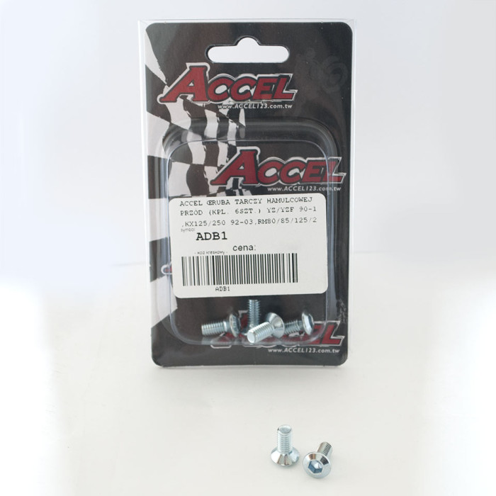 ACCEL stabdžių disko varžtai priekis (komplektas 6vnt.-M6) YZ / YZF '90-'14, KX 125 / 250 '92-'03, RM 80 / 85 / 125 / 250 '93-'1