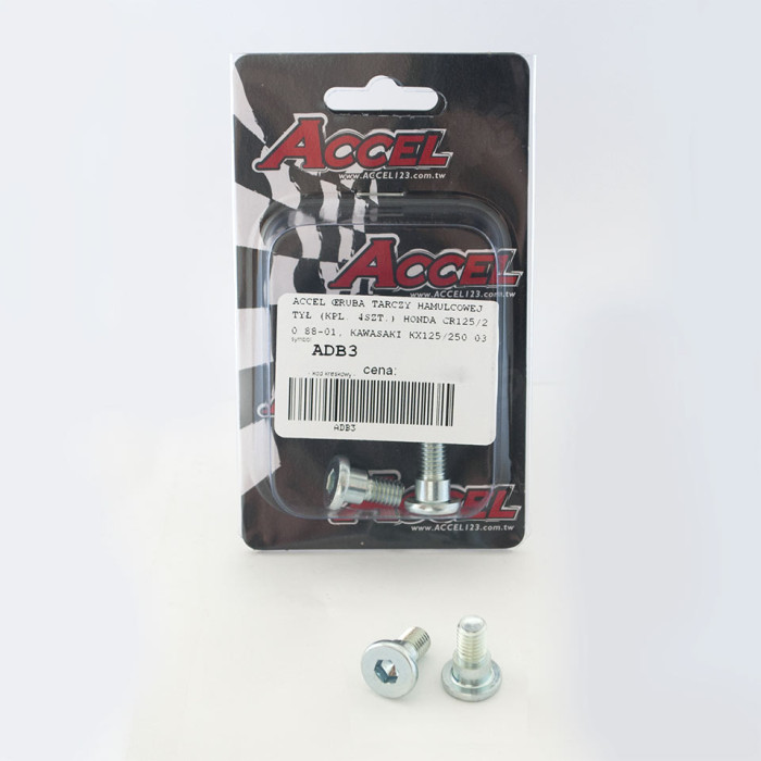 ACCEL stabdžių disko varžtai galas (komplektas 4vnt.-M8) HONDA CR 125 / 250 '88-'01, KAWASAKI KX 125 / 250 '03-'14, KXF 250 / 45