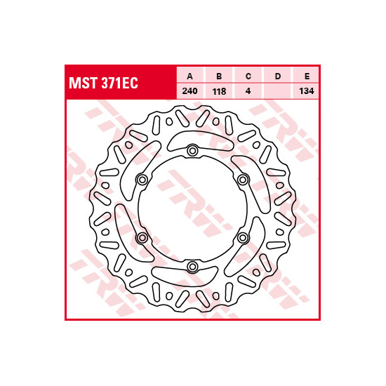 TRW LUCAS brake disc rear SUZUKI RM 125 / 250 07-12, DRZ 400 SM 05-08,