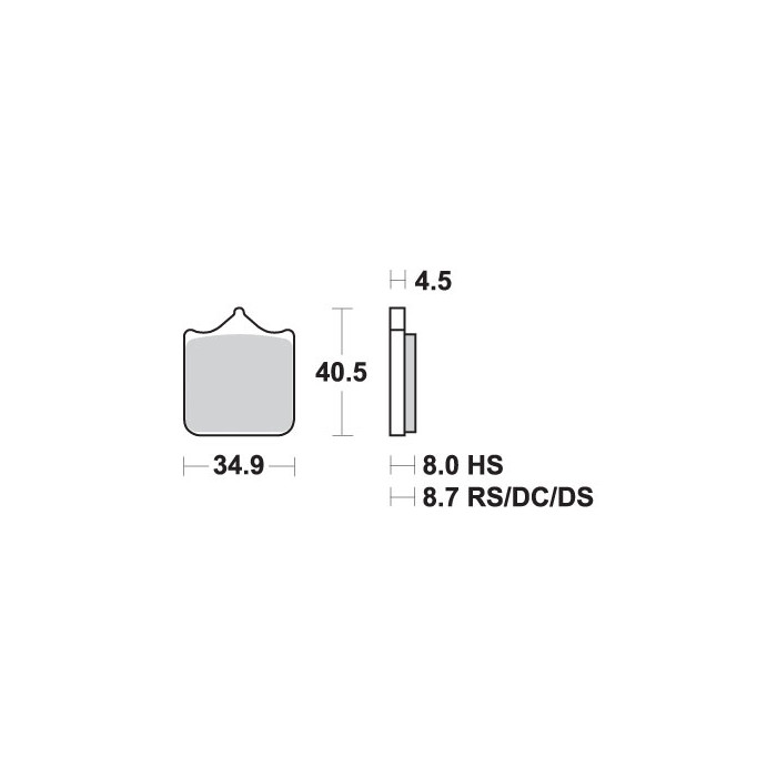 SBS brake pads KH604 / 4 STREET EXCEL SINTER gold color fits: BMW S1000R / RR '09- front