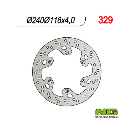 NG stabdžių diskas galas SUZUKI RM 125 '99-'10, RM 250 '99-'08, DRZ400SM '04-'10 (240X118X4)