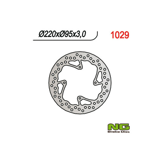 NG brake disc front KTM 85 SX '03-'15 (220X95X3) (4X6,5mm)