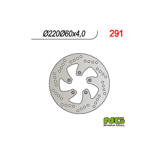 NG brake disc front / rear APRILIA 50 / 125 / 200 SCARABEO (220x60x4)