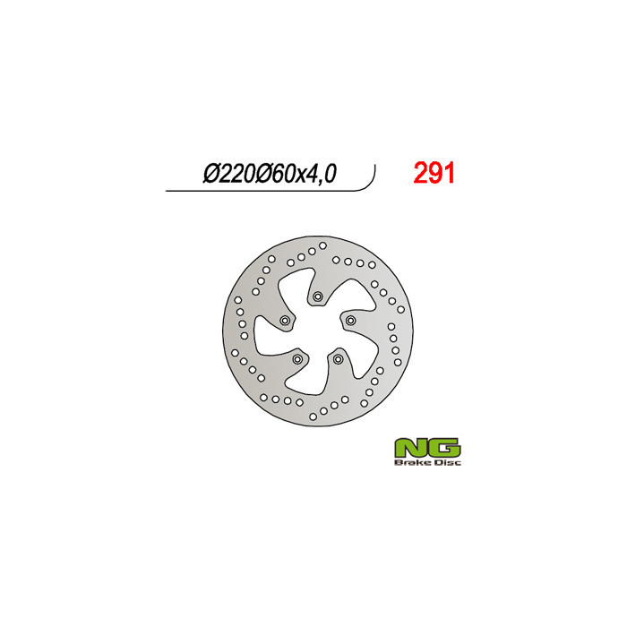 NG brake disc front / rear APRILIA 50 / 125 / 200 SCARABEO (220x60x4)