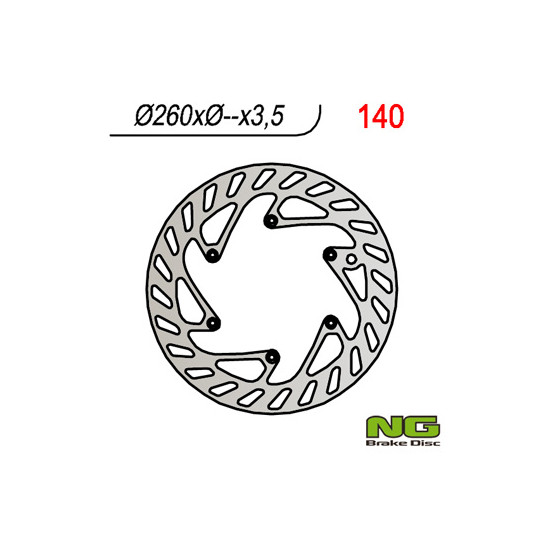 NG brake disc front KTM / HUSABERG (260x-x3.5 / 3 / 3)